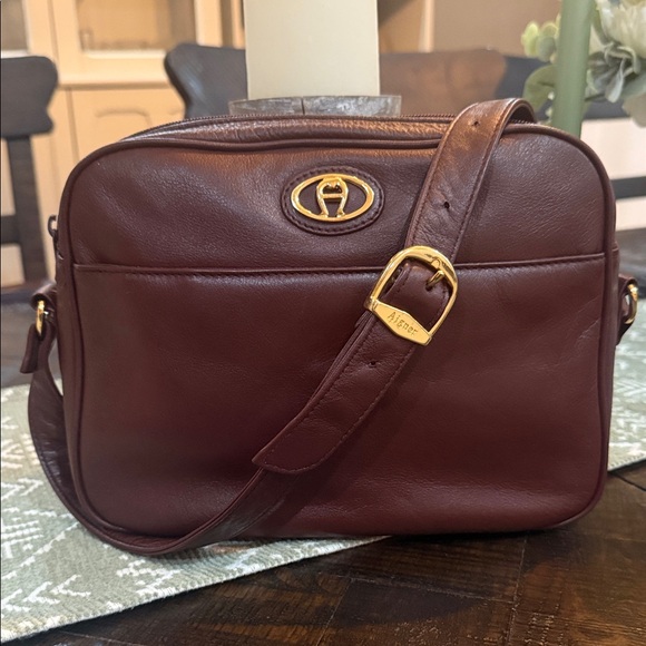 Vintage Etienne Aigner Leather Crossbody Bag - Picture 1 of 9